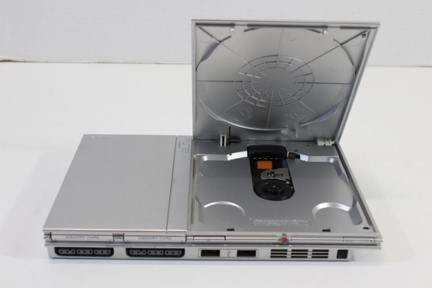 PS2 SCPH-75000 Slim Silver Console & AV Cable AC Adapter (B) SONY PlayStation 2 PS2