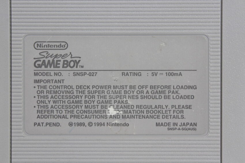 Super Gameboy SNSP-027 (Untested) Super Nintendo PAL version