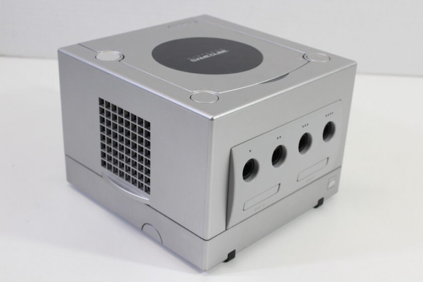 Nintendo Gamecube Platinum Silver Console Boxed with Manual OEM 1 Controller AC AV English Mod GC (A)