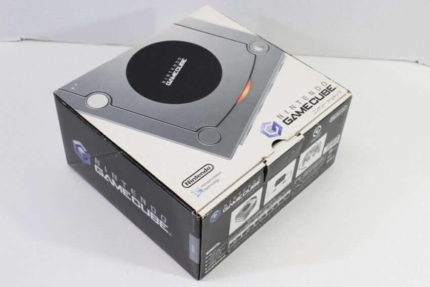 Nintendo Gamecube Platinum Silver Console Boxed with Manual OEM 1 Controller AC AV English Mod GC (A)