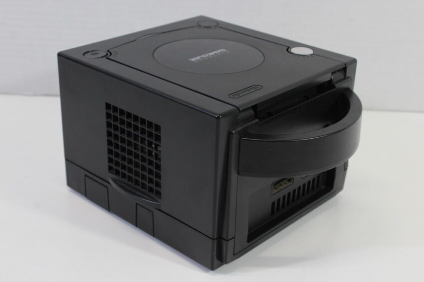 Nintendo GameCube Jet Black Console & Controller AC Adapter AV Cable GC Play US Region Games (B)