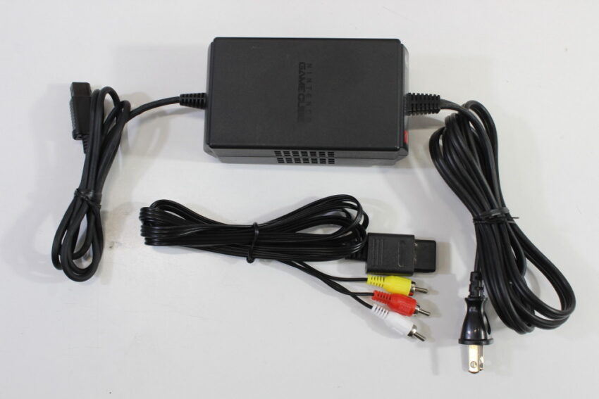 Nintendo GameCube Spice Orange Console & Controller AC Adapter AV Cable GC Play US Region Games (B)