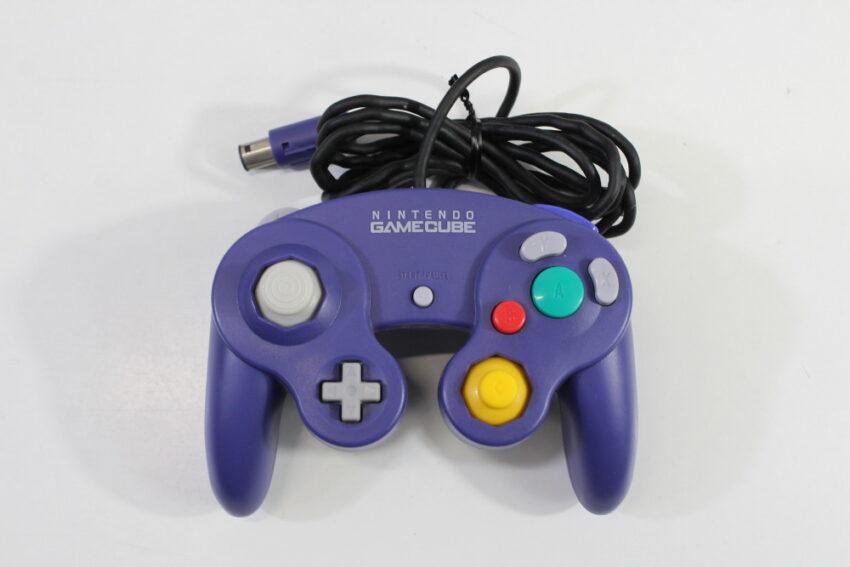 Nintendo GameCube Indigo Purple Console & Controller AC Adapter AV Cable GC Play US Region Games (B)