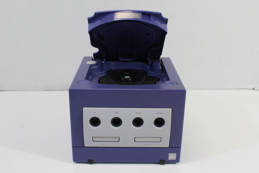 Nintendo GameCube Indigo Purple Console & Controller AC Adapter AV Cable GC Play US Region Games (B)