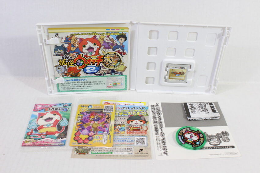 Yokai Watch Honke 2 W/ Jibanyan Z Medal CIB (B) Nintendo 3DS