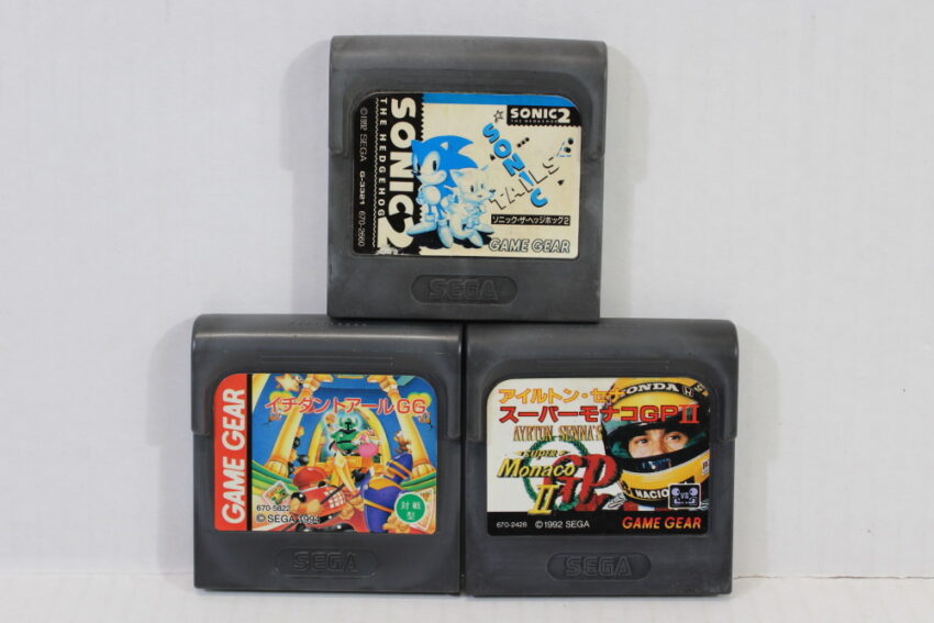 Lot of 3 Sonic the Hedge Hog 2 Ichidan to Aru Ayrton Senna's Monaco GP II 2 (Untested) SEGA Game Gear GG