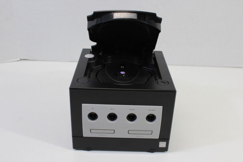 Nintendo GameCube Jet Black Console & Controller AC Adapter AV Cable GC Play US Region Games (B)
