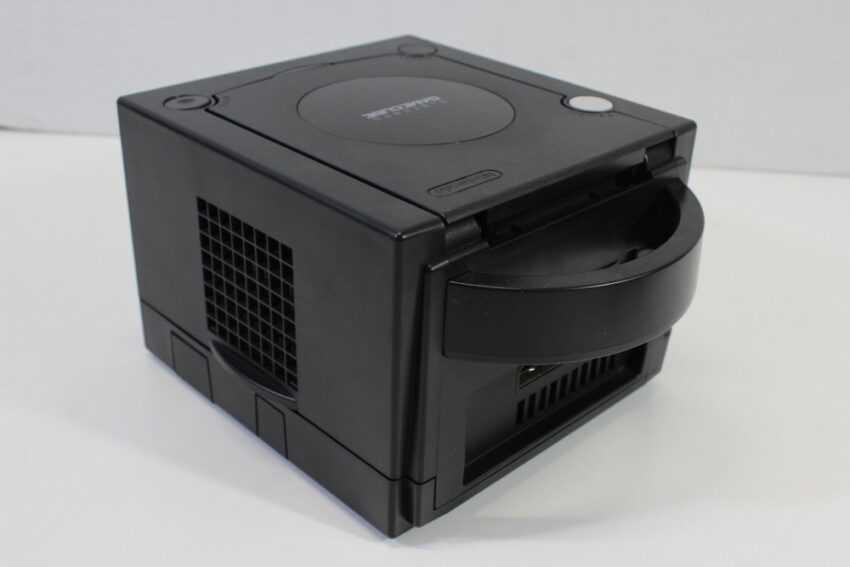 Nintendo GameCube Jet Black Console & Controller AC Adapter AV Cable GC Play US Region Games (B)