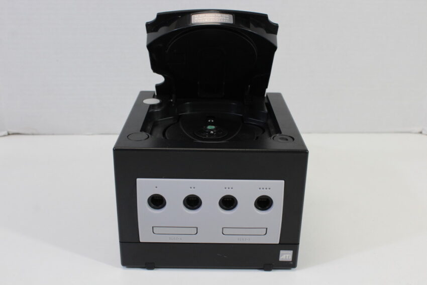 Nintendo GameCube Jet Black Console & Controller AC Adapter AV Cable GC Play US Region Games (B)