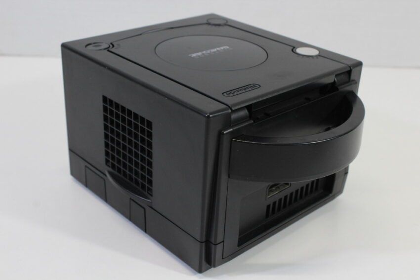 Nintendo GameCube Jet Black Console & Controller AC Adapter AV Cable GC Play US Region Games (B)