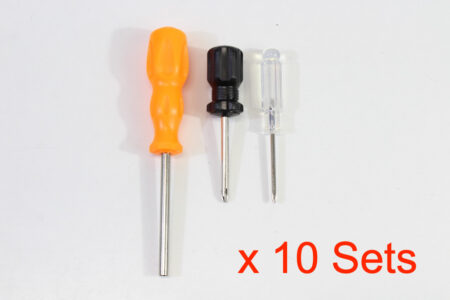 Lot of 10 Sets 4.5 mm Gaming Security Screwdriver & Phillips Screwdriver x 2 (B) DIY Tool