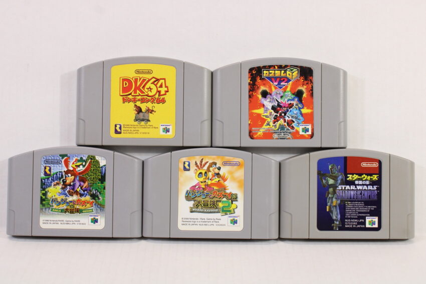Lot of 5 Donkey Kong 64 Banjo Kazooie / Tooie 2 Custom Robo V2 Star Wars Shadows of Empire (B) Nintendo 64 N64