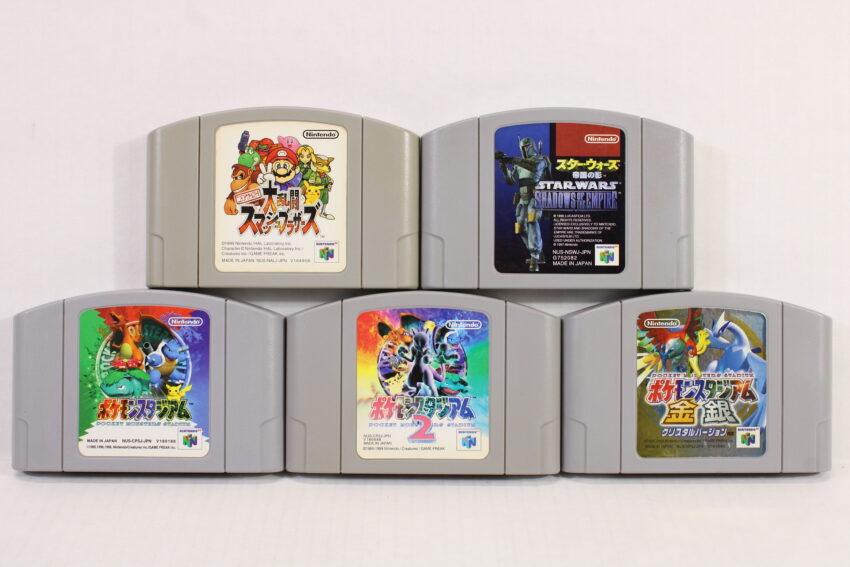 Lot of 5 Super Smash Bros Star Wars Shadows of the Empire Pokemon Stadium 1 2 Silver Gold (B) Nintendo 64 N64