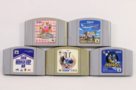 Lot of 5 Kirby Crystal Shards Pilot Wings FIFA 98 Baku Bomberman Star Twins (B) Nintendo 64 N64