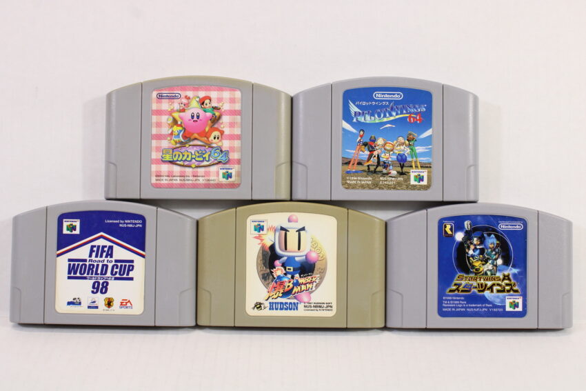 Lot of 5 Kirby Crystal Shards Pilot Wings FIFA 98 Baku Bomberman Star Twins (B) Nintendo 64 N64