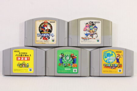Lot of 5 Mario Kart Shiren The Wonderer Bass Tsuri Mario Golf / Tennis (B) Nintendo 64 N64