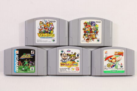 Lot of 5 Paper Mario Story Mario Party Jikkyou Baseball J. League Perfect Striker Tamagotchi (B) Nintendo 64 N64