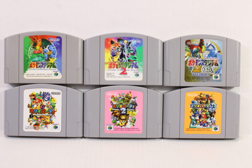 Lot of 6 Mario Party 1 2 3 Pokemon Stadium 1 2 Silver Gold (B) Nintendo 64 N64