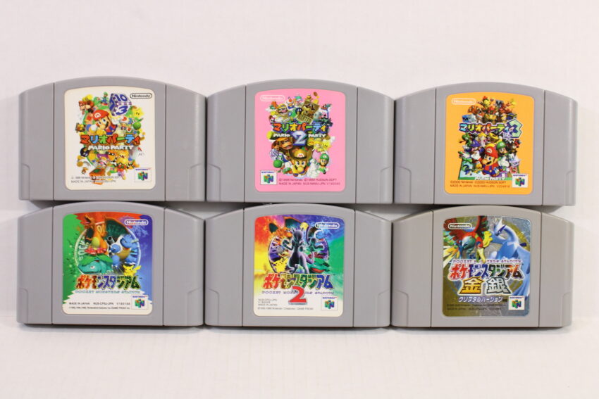 Lot of 6 Mario Party 1 2 3 Pokemon Stadium 1 2 Silver Gold (B) Nintendo 64 N64