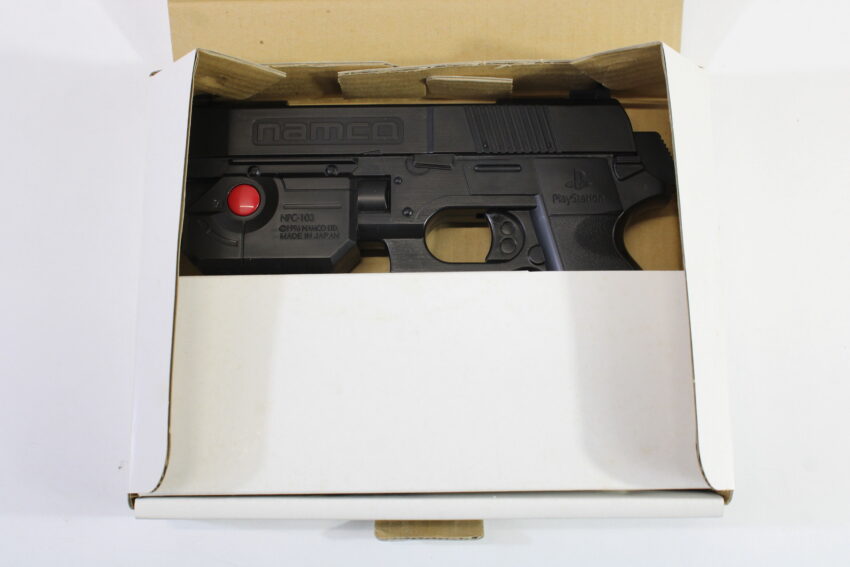 Namco NPC-103 GunCon Light Gun Controller with GunBullet Boxed Playstation PS1 PS2 1 2 (B)