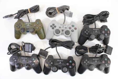 Wholesale Lot of 6 Official PlayStation 2 Dualshock 2 Controllers OEM PS PS2 (Uncleaned & Not Working Properly)