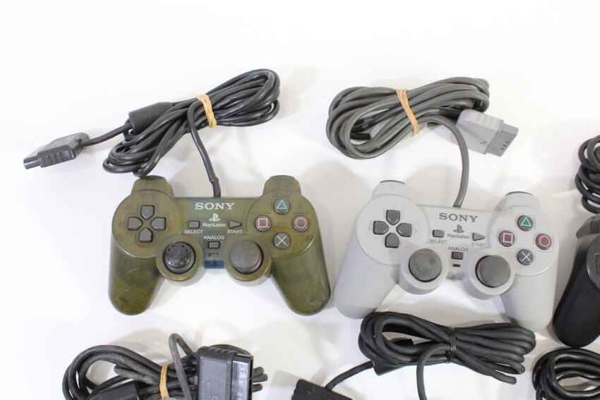 Wholesale Lot of 6 Official PlayStation 2 Dualshock 2 Controllers OEM PS PS2 (Uncleaned & Not Working Properly)