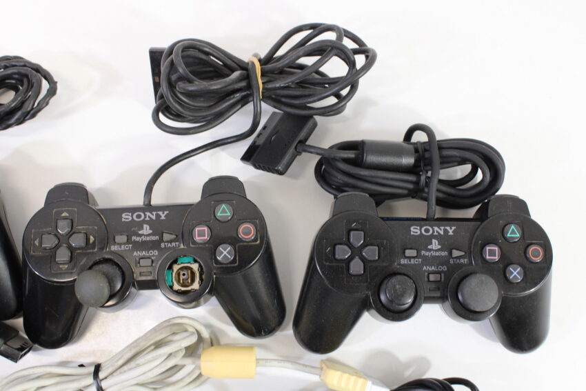 Wholesale Lot of 6 Official PlayStation 2 Dualshock 2 Controllers OEM PS PS2 (Uncleaned & Not Working Properly)