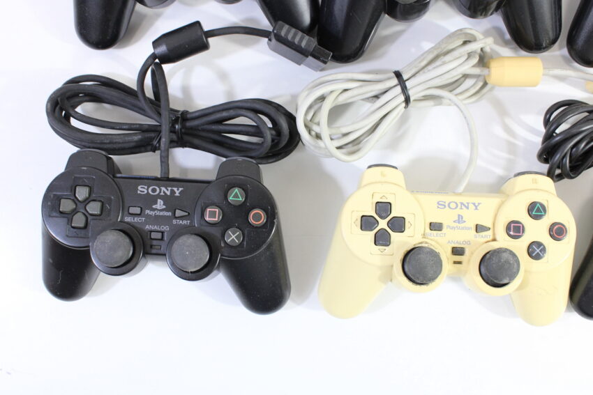 Wholesale Lot of 6 Official PlayStation 2 Dualshock 2 Controllers OEM PS PS2 (Uncleaned & Not Working Properly)