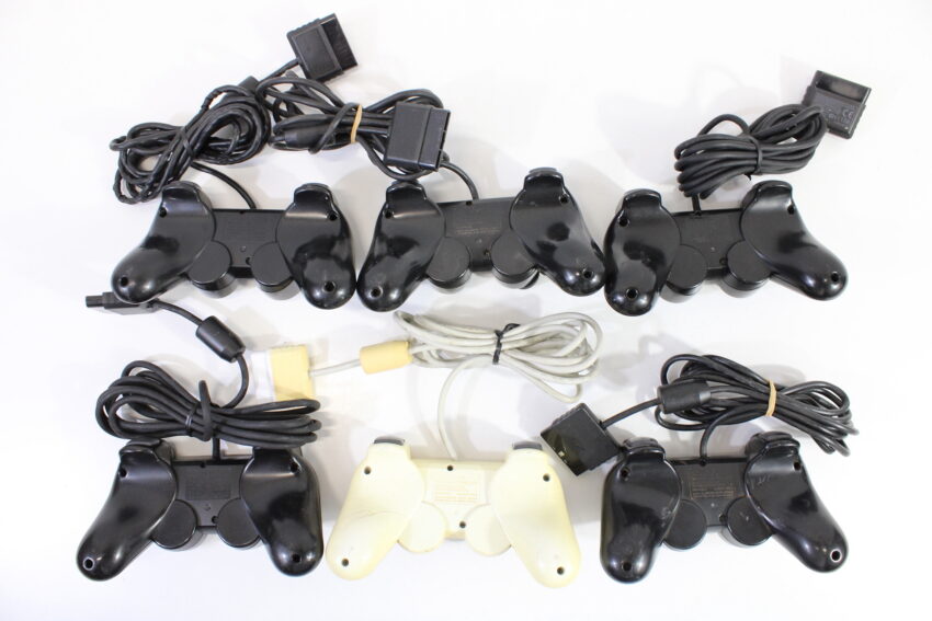 Wholesale Lot of 6 Official PlayStation 2 Dualshock 2 Controllers OEM PS PS2 (Uncleaned & Not Working Properly)