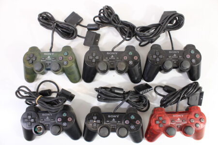 Wholesale Lot of 6 Official PlayStation 2 Dualshock 2 Controllers OEM PS PS2 (Uncleaned & Not Working Properly)
