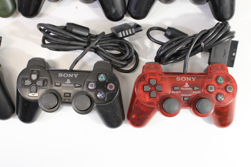 Wholesale Lot of 6 Official PlayStation 2 Dualshock 2 Controllers OEM PS PS2 (Uncleaned & Not Working Properly)