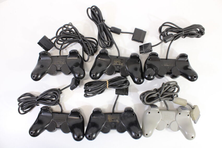 Wholesale Lot of 6 Official PlayStation 2 Dualshock 2 Controllers OEM PS PS2 (Uncleaned & Not Working Properly)