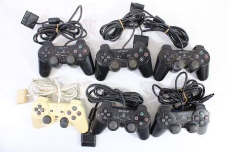 Wholesale Lot of 6 Official PlayStation 2 Dualshock 2 Controllers OEM PS PS2 (Uncleaned & Not Working Properly)