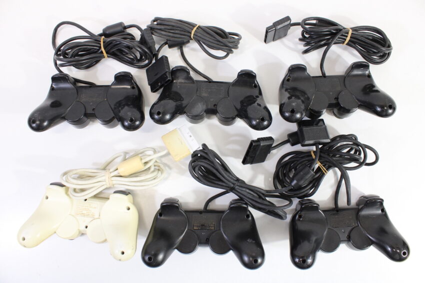 Wholesale Lot of 6 Official PlayStation 2 Dualshock 2 Controllers OEM PS PS2 (Uncleaned & Not Working Properly)