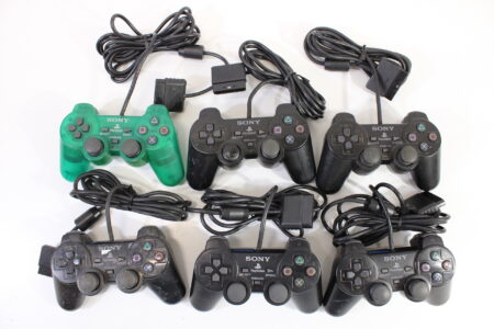 Wholesale Lot of 6 Official PlayStation 2 Dualshock 2 Controllers OEM PS PS2 (Uncleaned & Not Working Properly)