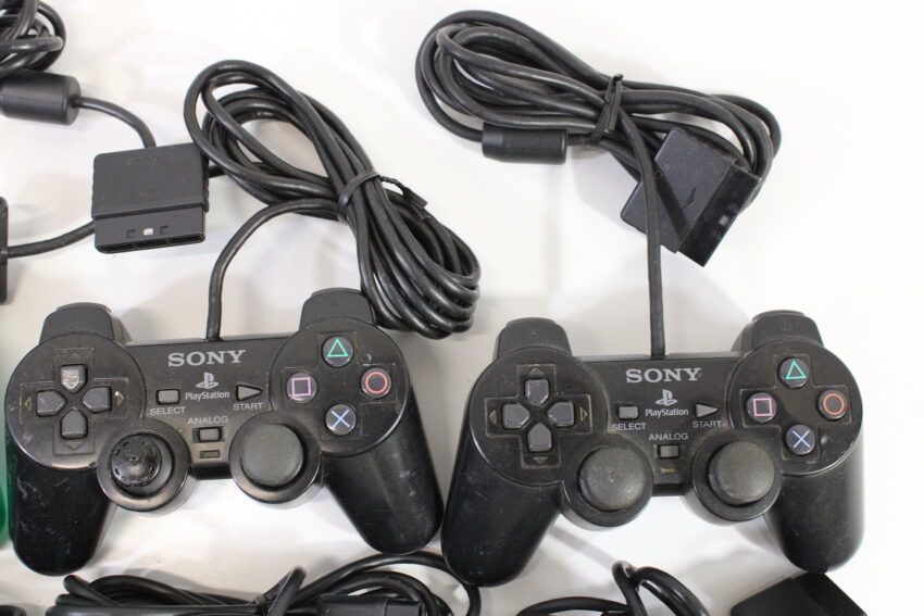 Wholesale Lot of 6 Official PlayStation 2 Dualshock 2 Controllers OEM PS PS2 (Uncleaned & Not Working Properly)