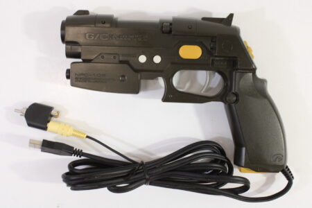 Namco NPC-106 GunCon 2 Light Gun Controller W/ Adapter Discolored Playstation 2 PS2 (B)