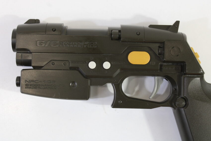 Namco NPC-106 GunCon 2 Light Gun Controller W/ Adapter Discolored Playstation 2 PS2 (B)