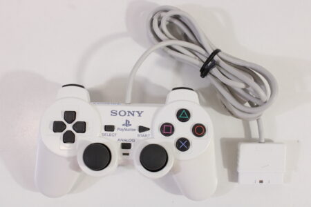 Official Sony PlayStation Dualshock 2 Ceramic White Controller Pad SCPH-10010 OEM (A)