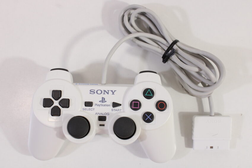 Official Sony PlayStation Dualshock 2 Ceramic White Controller Pad SCPH-10010 OEM (A)