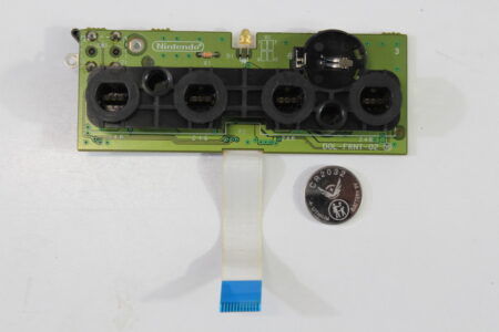 Nintendo OEM Gamecube Controller Port Assembly & New Battery & Holder (B Used) Nintendo GameCube GC