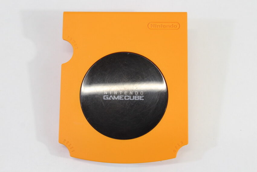 Nintendo GameCube OEM Replacement Top Shell Lid Disc Cover & Logo Nameplate & Lid Mechanism Spice Orange (For Parts or Repair) Nintendo GameCube GC