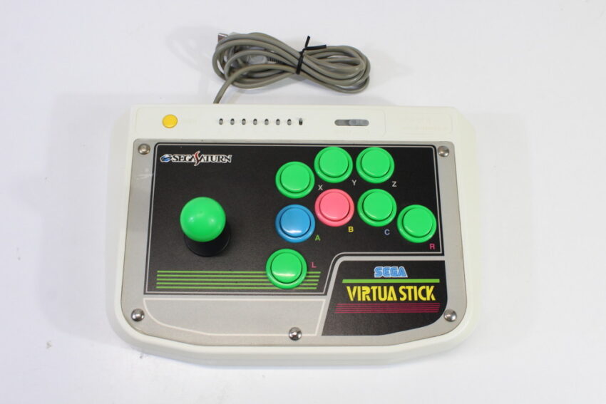 Official Sega Saturn Virtua Stick Arcade Controller HSS-0136 (C Cosmetic Wears / Cig.Odor)