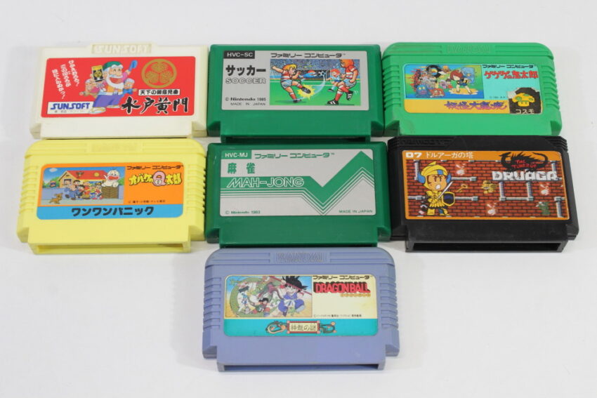 Lot of 7 Nintendo Famicom Game Dragon Ball Shenron no Nazo Gegege Tower of Druaga Mito Komon (B~C) Nintendo Famicom FC