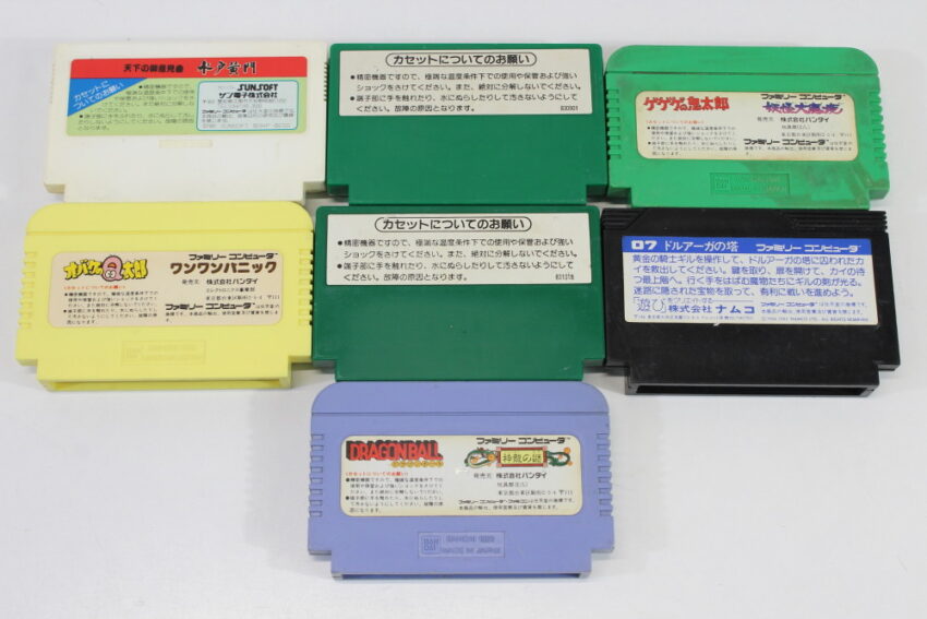 Lot of 7 Nintendo Famicom Game Dragon Ball Shenron no Nazo Gegege Tower of Druaga Mito Komon (B~C) Nintendo Famicom FC