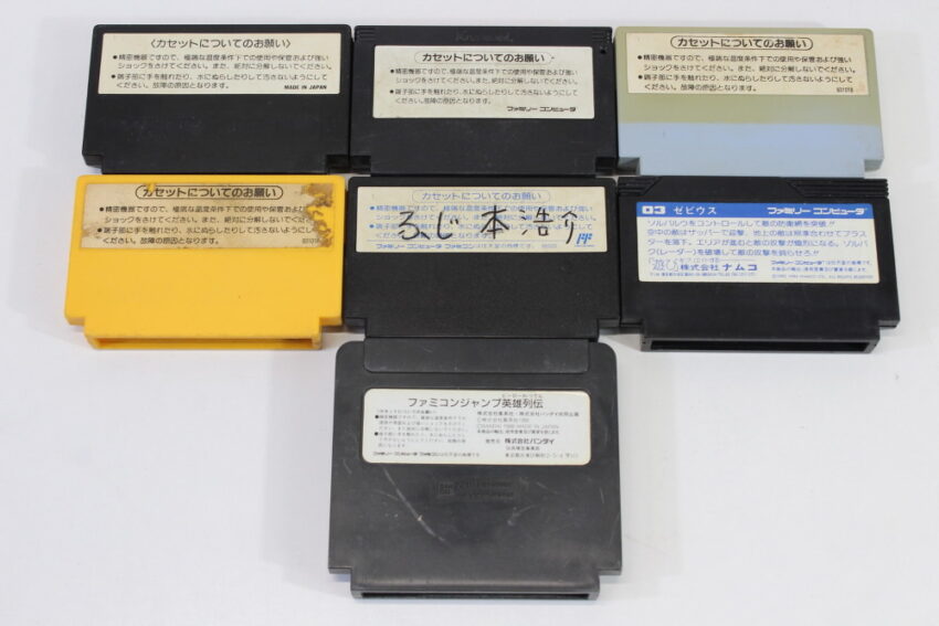 Lot of 7 Nintendo Famicom Game Super Mario Bros F1 Race Xevious Famicom Jump Nekketsu Soccer (B~C) Nintendo Famicom FC