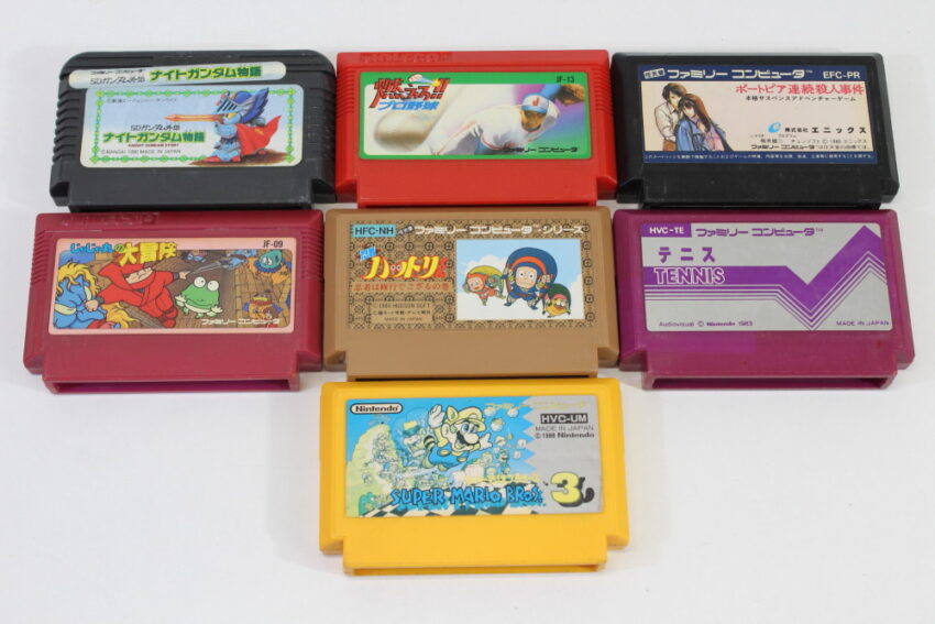Lot of 7 Nintendo Famicom Game Super Mario Bros 3 Jajamaru Hattori Kun Portpia Serial Murder Case (B~C) Nintendo Famicom FC