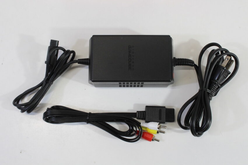 Nintendo GameCube Spice Orange Console & Controller AC Adapter AV Cable GC Play US Region Games (B)