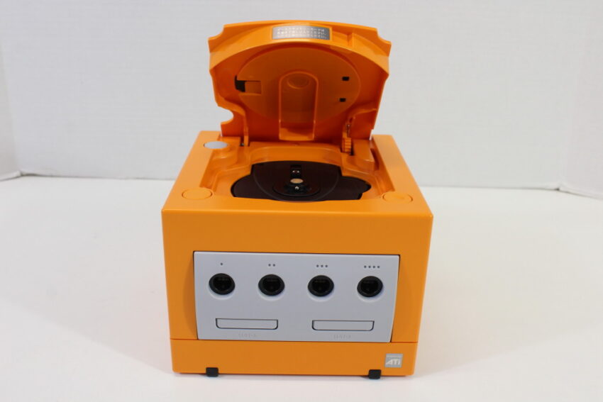 Nintendo GameCube Spice Orange Console & Controller AC Adapter AV Cable GC Play US Region Games (B)