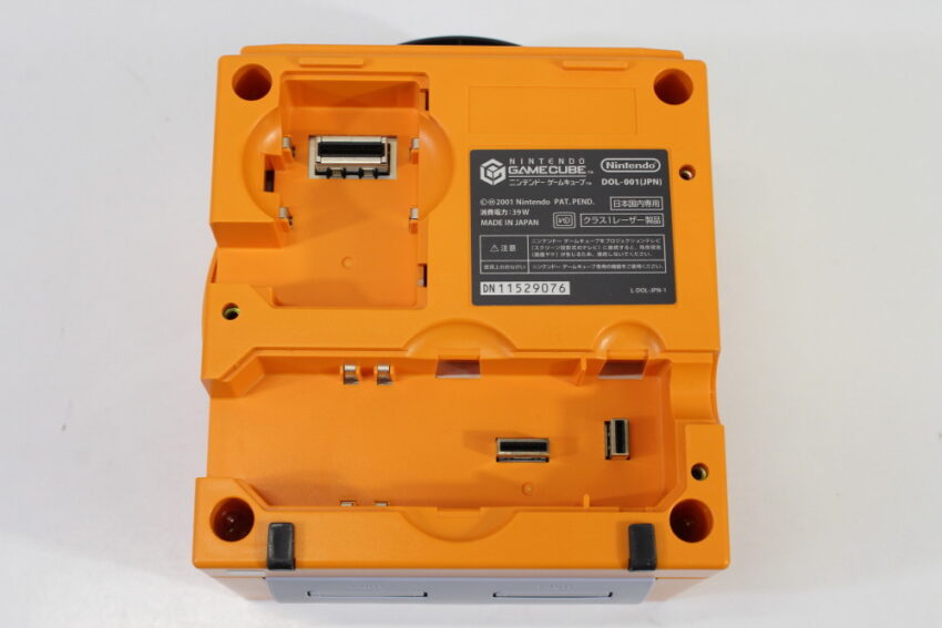 Nintendo GameCube Spice Orange Console & Controller AC Adapter AV Cable GC Play US Region Games (B)